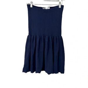 Zara Women's Navy Strapless Flowy Tunic Tube Top Size M NWOT